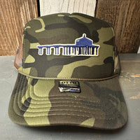 MANHATTAN BEACH PIER & ROUNDHOUSE Trucker Hat - Full Camouflage