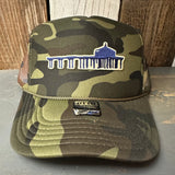 MANHATTAN BEACH PIER & ROUNDHOUSE Trucker Hat - Full Camouflage
