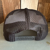 Hermosa Beach ARE YOU ESTABLISHED? Trucker Hat - Black/White (Flat Brim)