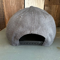 Hermosa Beach SKATEBOARDING WAS NEVER A CRIME Premium 6-Panel Snapback Hat - Heathered Black