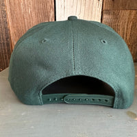 SOUTH BAY SURF (Navy Colored Patch) 6 Panel Mid Profile Baseball Cap - Dark Green