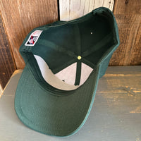 SOUTH BAY SURF (Multi Colored Patch) 6 Panel Mid Profile Baseball Cap - Dark Green