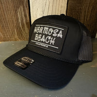 Hermosa Beach ROPER 5 Panel Mid Profile Mesh Back Trucker Hat - Black