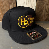Hermosa Beach THE NEW STYLE "OTTO SNAP" 5 Panel Mid Profile Snapback Hat - Black