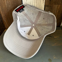 Hermosa Beach OBLIGATORY SUNSET Premium 6-Panel Low Profile Snapback Hat - Heathered Grey
