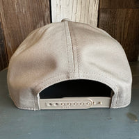 Hermosa Beach AS REAL AS THE STREETS 7 Panel Snapback Hat - Khaki