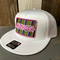 Hermosa Beach HERMOSA '84 Trucker Hat - White (Flat Brim)