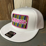 Hermosa Beach HERMOSA '84 Trucker Hat - White (Flat Brim)