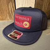 Hermosa Beach WELCOME SIGN Trucker Hat - Navy (Flat Brim)