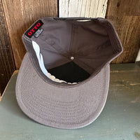 Hermosa Beach ROPER 7 Panel Snapback Hat - Charcoal Grey