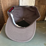 Hermosa Beach RETRO SUNSET 7 Panel Snapback Hat - Charcoal Grey