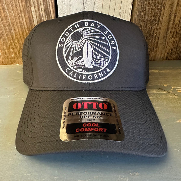 SOUTH BAY SURF (Navy Colored Patch) - 6 Panel Low Profile Baseball Cap - Black