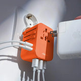 Global Travel Adapter - Forget Me Not Orange