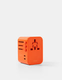 Global Travel Adapter - Forget Me Not Orange