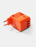 Global Travel Adapter - Forget Me Not Orange
