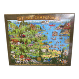 CAMP BAREFOOT :: AT THE CAMPGROUND Map Artist Series :: Art Poster Puzzle (18" x 24") - 500 piece