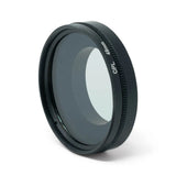 Circular polarizing lens filter in black, designed for Zoom Tube or Field Tube monoculars, displayed on a white background.