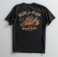 Run for Fun Pocket Organic Tee - Black