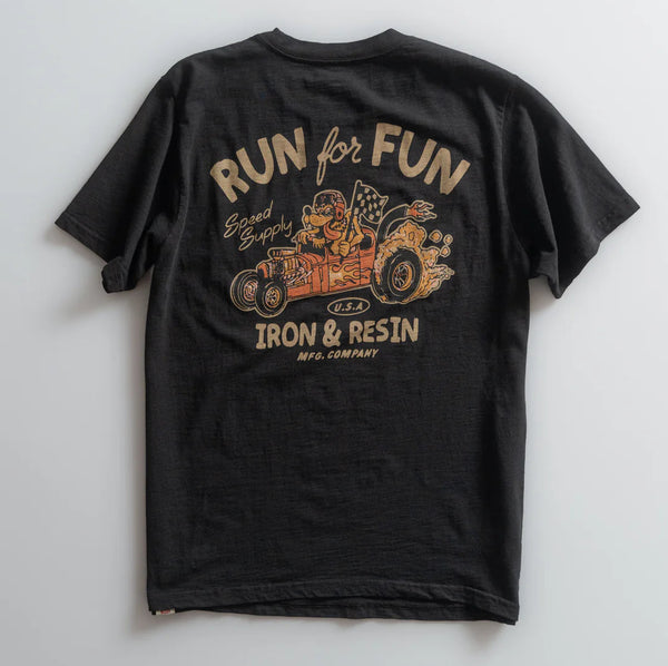 Run for Fun Pocket Organic Tee - Black