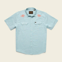 Crosscut Deluxe Short Sleeve Shirt Fronds : Nile Blue