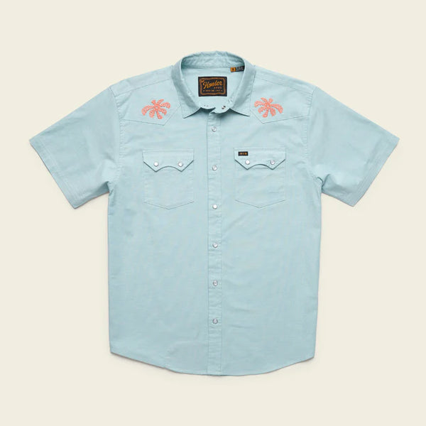 Crosscut Deluxe Short Sleeve Shirt Fronds : Nile Blue