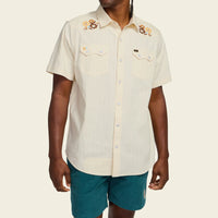 Crosscut Deluxe Short Sleeve Shirt Flower Power : Off White