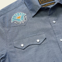 Crosscut Deluxe Short Sleeve Shirt Fresh Blooms : Indigo