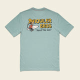 Light blue t-shirt with 'Howler Bros' logo and text on a beige background.