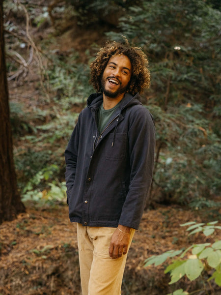 Hooded Deck Jacket - Navy