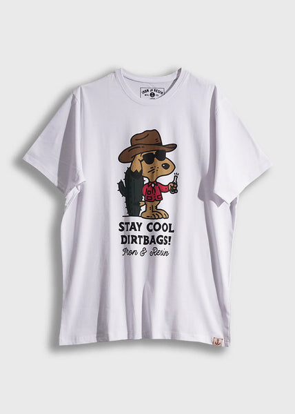 Stay Cool Dirtbags! Tee - White
