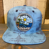 Hermosa Beach SHOREFRONT Snapback Hat - Navy Blue Screwpine