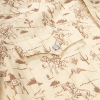 Serape Pearl Snap Short Sleeve Shirt - Amarillo - Desert Rodeo Print