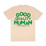 GOOD QUALITY HUMAN TEE LOS ANGELES - Cream/Green