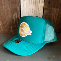 Hermosa Beach CLASSIC LOGO High Crown Trucker Hat - Jade Green