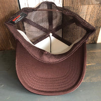 CALIFORNIA POPPY High Crown Trucker Hat - Brown
