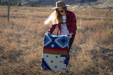 Andean Alpaca Wool Blanket - Ocean Breeze