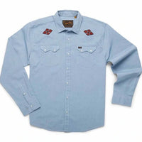 Crosscut Snapshirt : Long Sleeve Shirt :: Diamantes