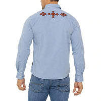 Crosscut Snapshirt : Long Sleeve Shirt :: Diamantes