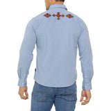 Crosscut Snapshirt : Long Sleeve Shirt :: Diamantes
