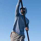 THE BLUE HOLE BRIDGE || Regular Fit Performance Hoodie - Slate Blue