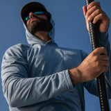 THE BLUE HOLE BRIDGE || Regular Fit Performance Hoodie - Slate Blue