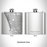 Hermosa Beach Map Hip Flask in Stainless Steel