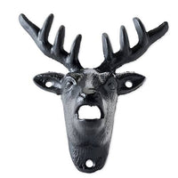 GET BUCK WILD :: Cast Iron Wall Mounted Deer Bottle Opener