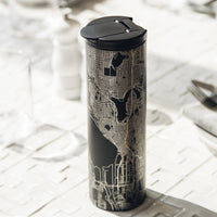 Hermosa Beach Map 17oz Tumbler in Matte Black