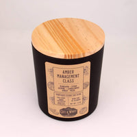 Amber Wood Wick Candle | Amber Management Class | Coconut Wax Candle | Jar Candle || 7.3 oz
