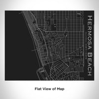 Hermosa Beach Map 20 oz Bottle with Bamboo Top in Matte Black