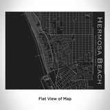 Hermosa Beach Map 20 oz Bottle with Bamboo Top in Matte Black