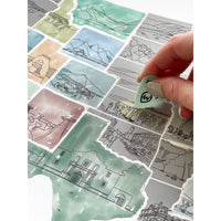 Illustrated US Scratch Off Map