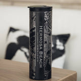 Hermosa Beach Map 17oz Tumbler in Matte Black