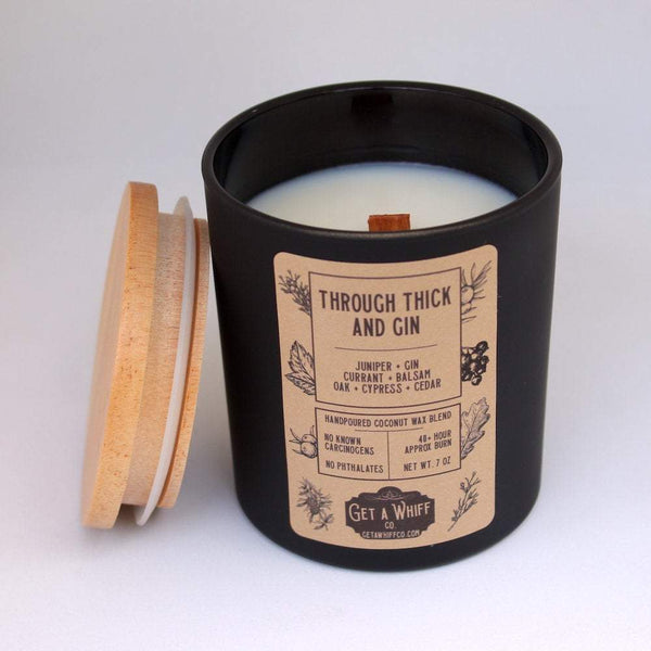 Through Thick And Gin | Balsam, Cedar & Gin Wood Wick Candle || 7.3 oz